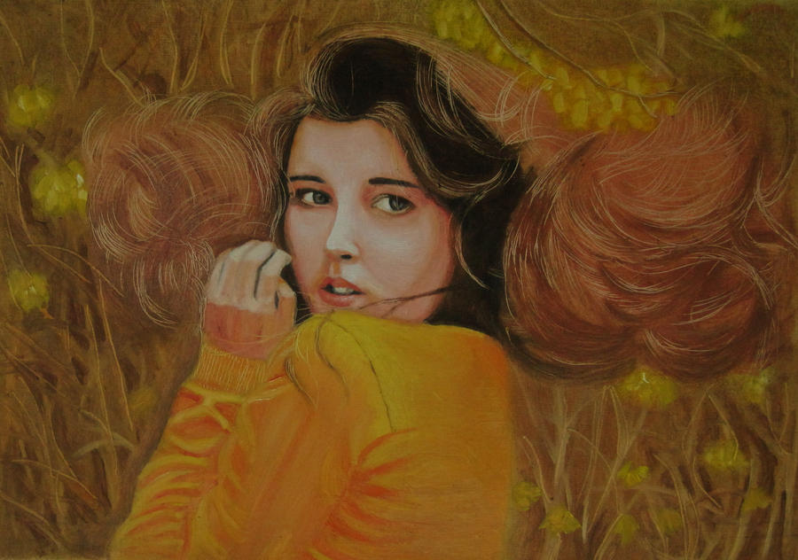 oil painting -a beautiful girl