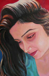 Angelica - oil painting detail