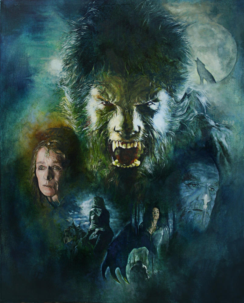 Wolfman movie poster painting