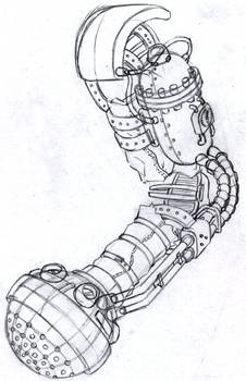 Steampunk Arm mounted Weapon
