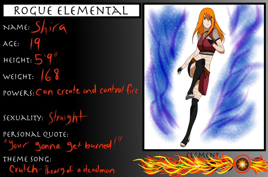 Rouge Elemental OC (new): shira