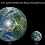 Solar System Terraformed Rocky Planets