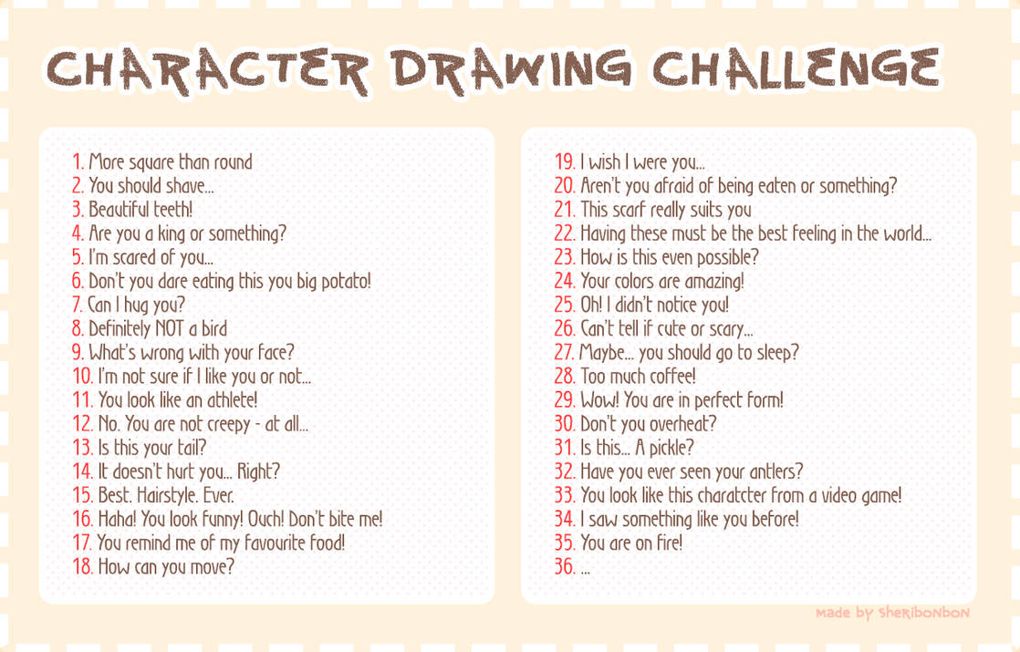 Drawing Character Challenge at Jason Criner blog