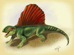 Dimetrodon paleoart