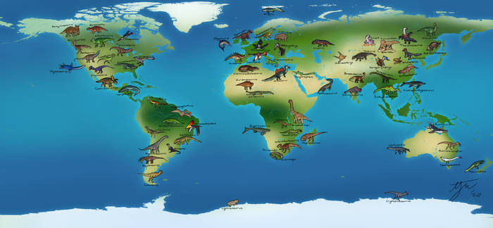 mesozoic World  map
