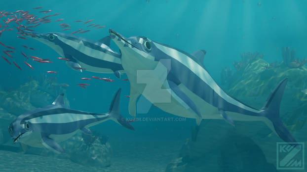 Revamped: Ophthalmosaurus in Low Poly