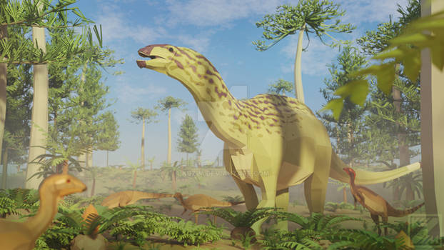 Dicraeosaurus in Low Poly