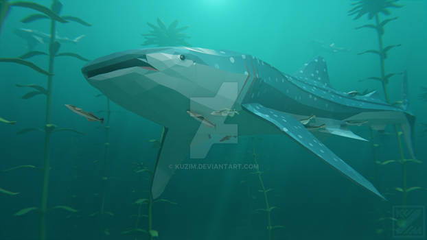 Whale Shark in Low Poly