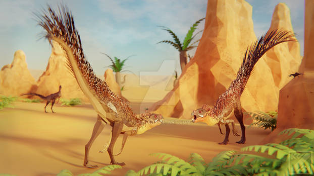 LowPoly Heterodontosaurus duel