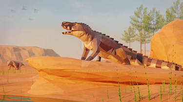Revamped: Saurosuchus in LowPoly 2