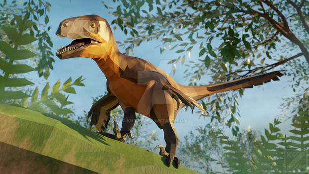 Utahraptor In LowPoly