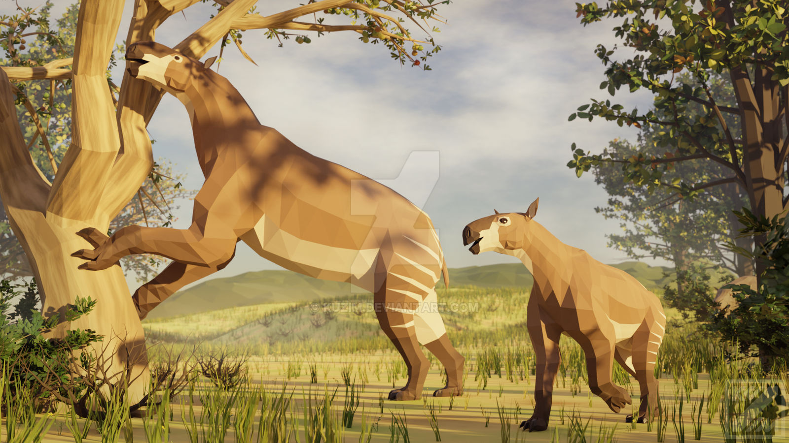 Moropus Moropus in Low Poly by kuzim on DeviantArt