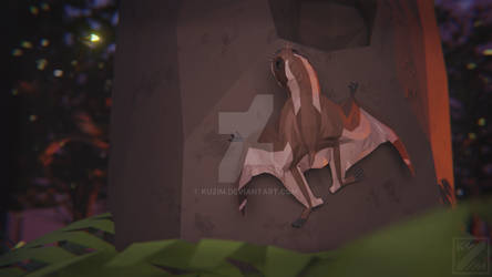 Anurognathus in Low Poly