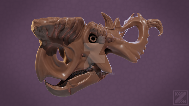 Pachyrhinosaurus skull sculpt