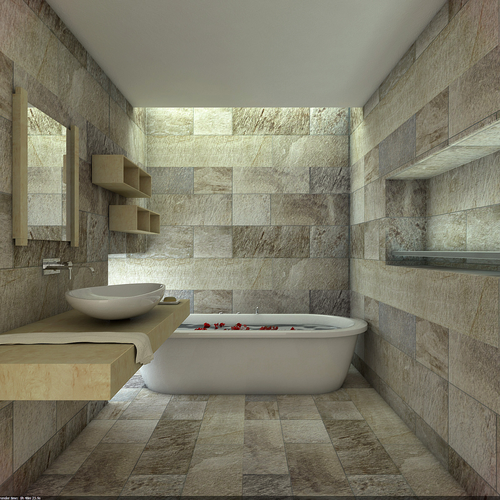 Bathrooms, Works in stone