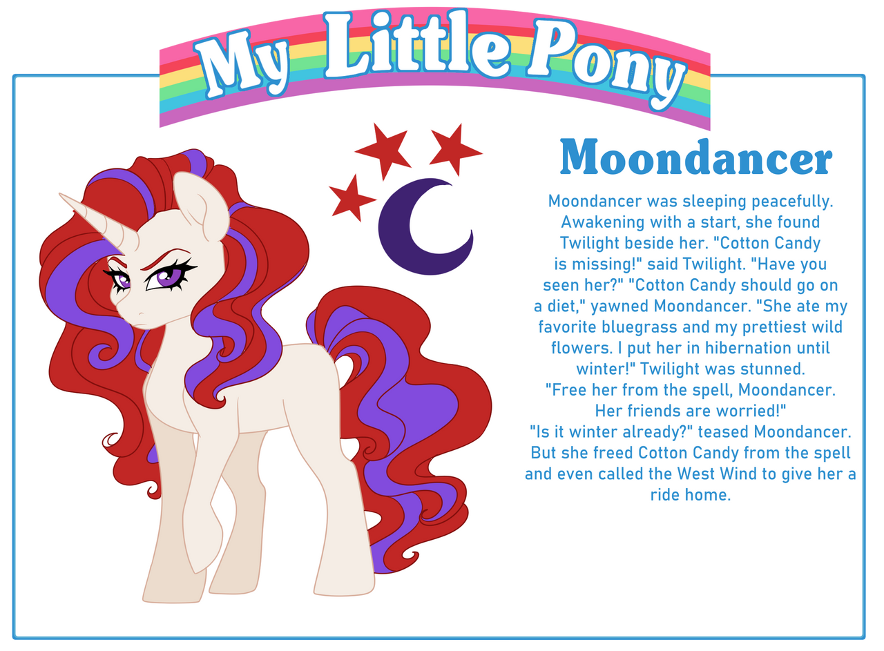 Who Rides Moondancer G1 - Moondancer - F2U Design by LilBubbleBean on DeviantArt