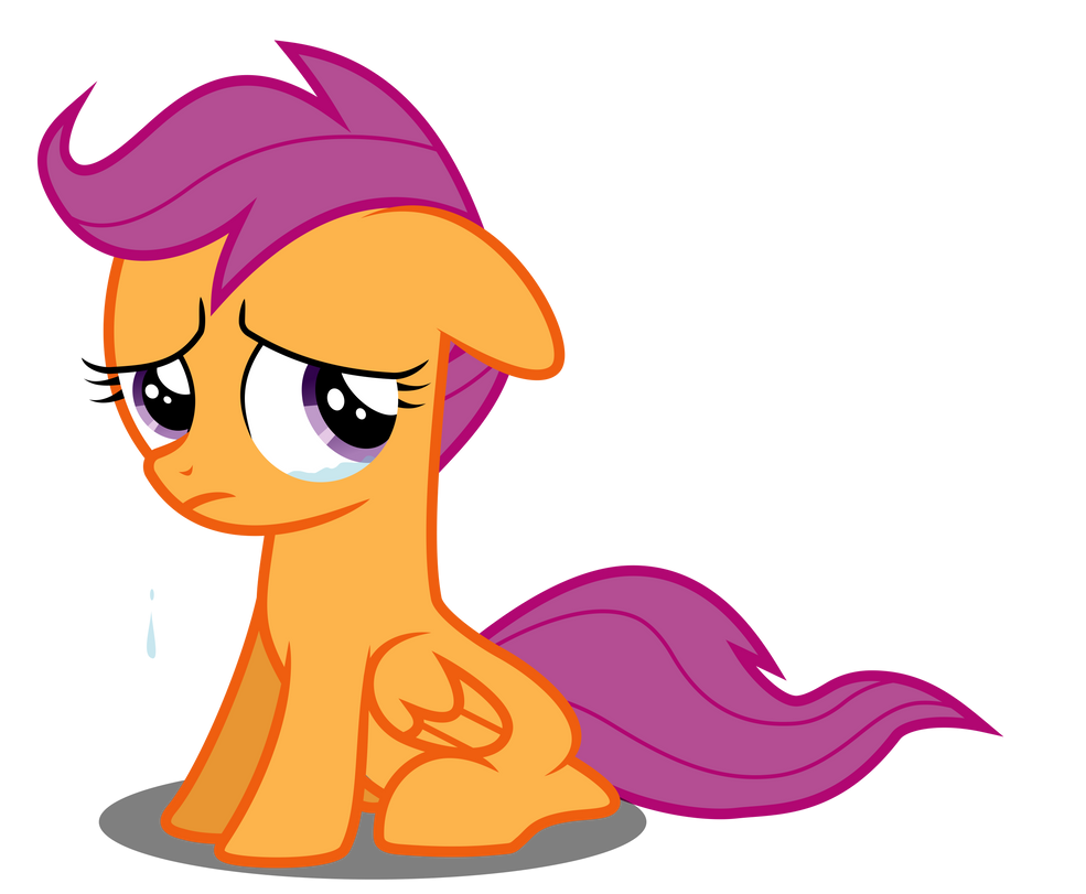 Scootaloo Crying by liamwhite1