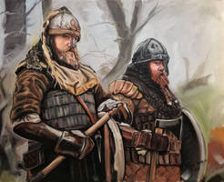 Vikings, oil painting