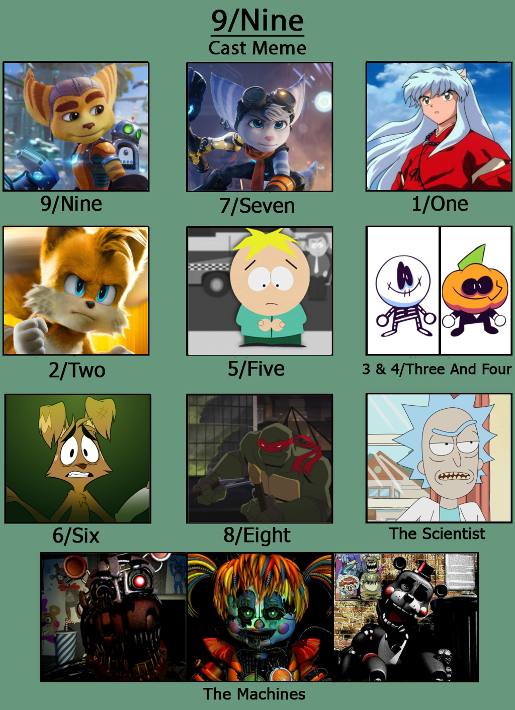 9/Nine | Recast MEME | Crossover by MarieUWU395 on DeviantArt