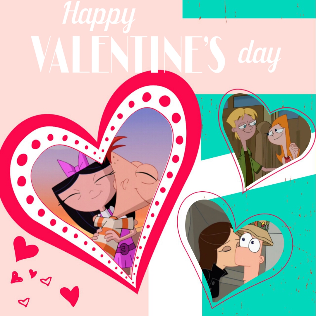 Phineas and Ferb Couples - Happy Valentine's Day