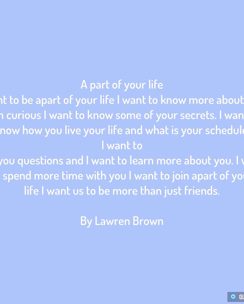 A part of your life by seplaw21 on DeviantArt