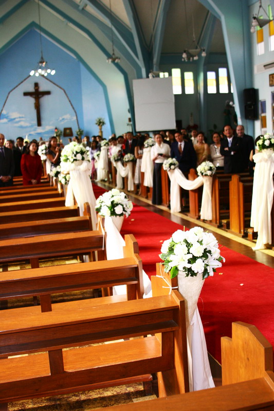 walking down the aisle