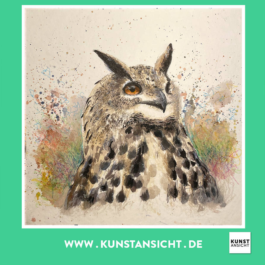 Painting Art Owl - Eule