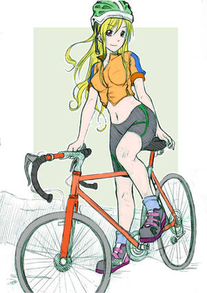 chica ciclista sketch by revista-paradoja chica ciclista sketch by revista-paradoja