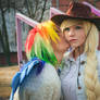 Applejack and Rainbow Dash cosplay