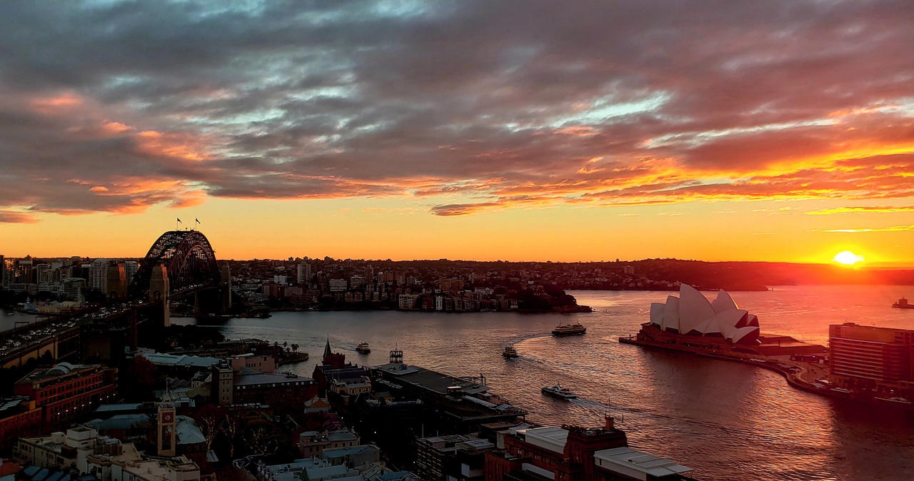 Sunrise Over Sydney Australia By Just3inchesunder On Deviantart