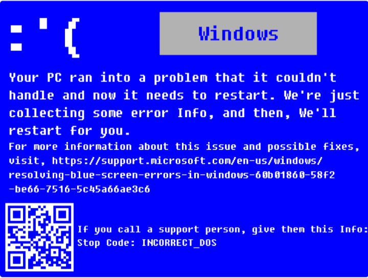 Windows 1.0 B.S.o.D by TheWindowsCustom on DeviantArt