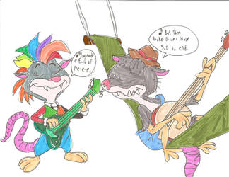 Banjo and Guitar Possum Sing