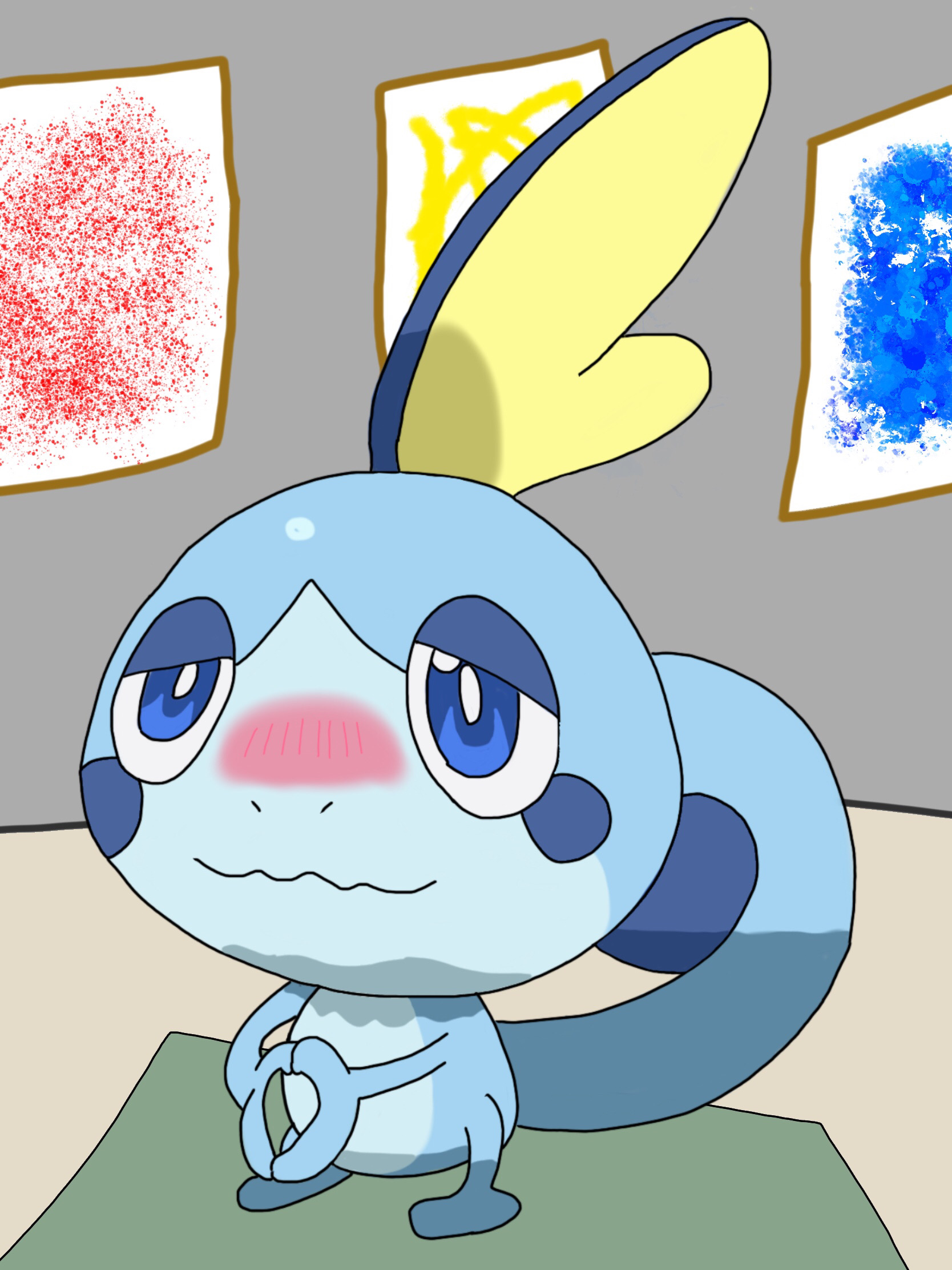 Sobble Raboot Sobble Poses for a painting by CartoonLovingFeline on DeviantArt