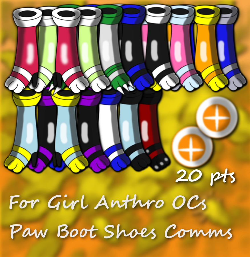 Paw boot model Commission Batch Examples For 20 pt