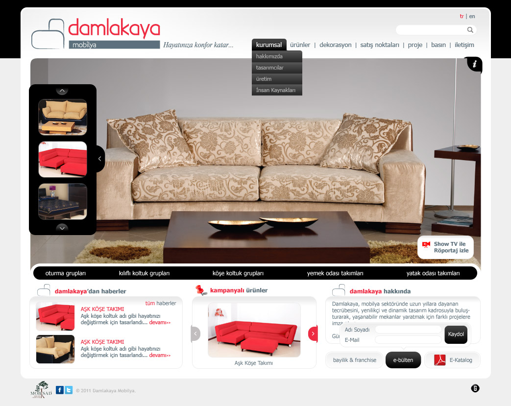 Damlakaya furniture web design