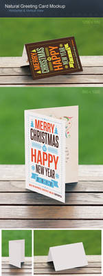 Natural Greeting Card Mockup by h3design