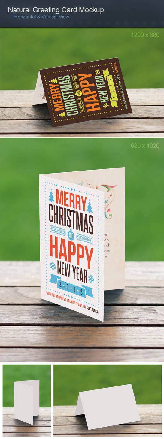 Natural Greeting Card Mockup by h3design