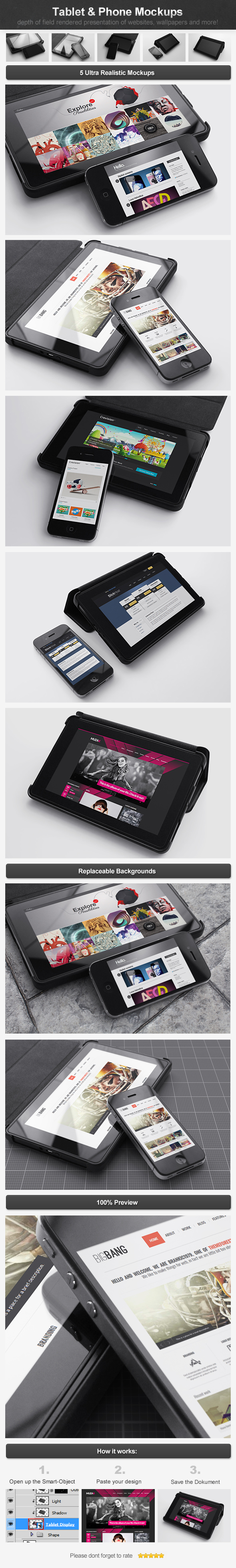 Tablet and Phone Mockups