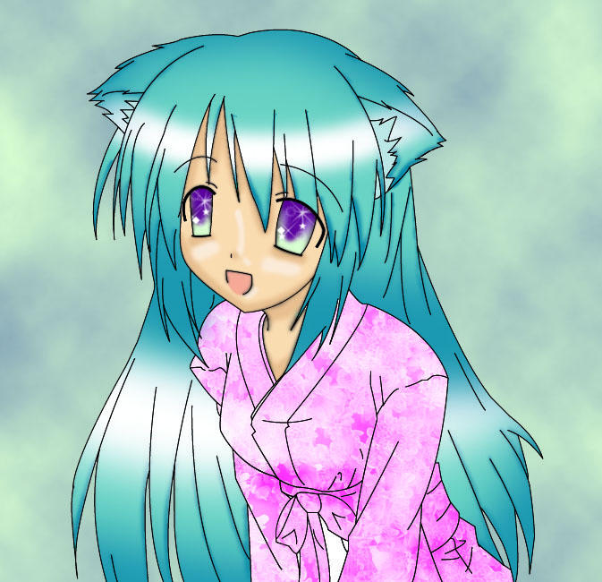 Blue Hair Anime Girl Colored Lineart by helenaimee on Blue Hair Anime Girl Colored Lineart by helenaimee on