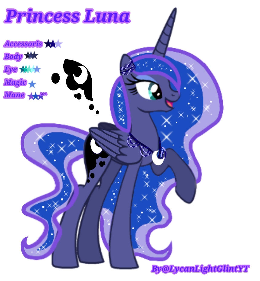 Mlp Next Gen Color Guide MLP NEXT GEN:Princess Luna(older vers)+Color guide by Lycan-Lyrannea on ...