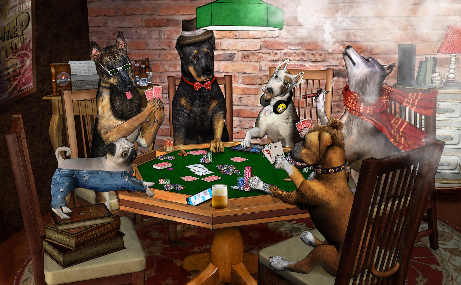 Perros jugando al poquer Perros jugando al poquer