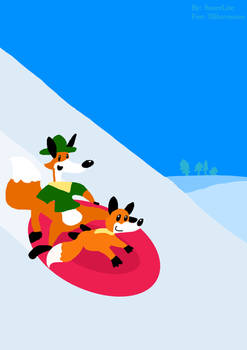 Sledding Foxes