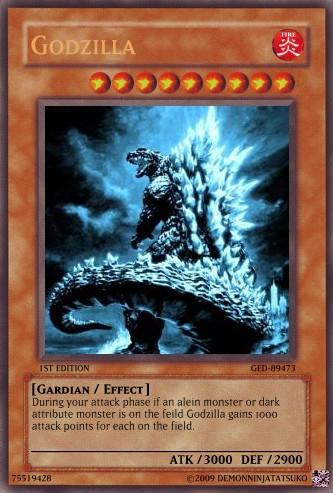 godzilla yugioh card by ChaosTrevor on DeviantArt Dinosaur Turtle Godzilla, King Of The Monsters