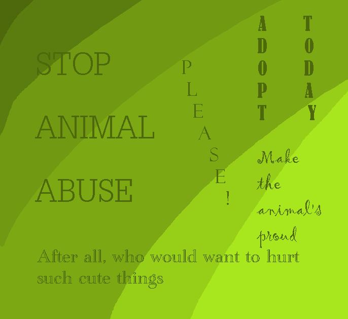 Stop animal abuse flier