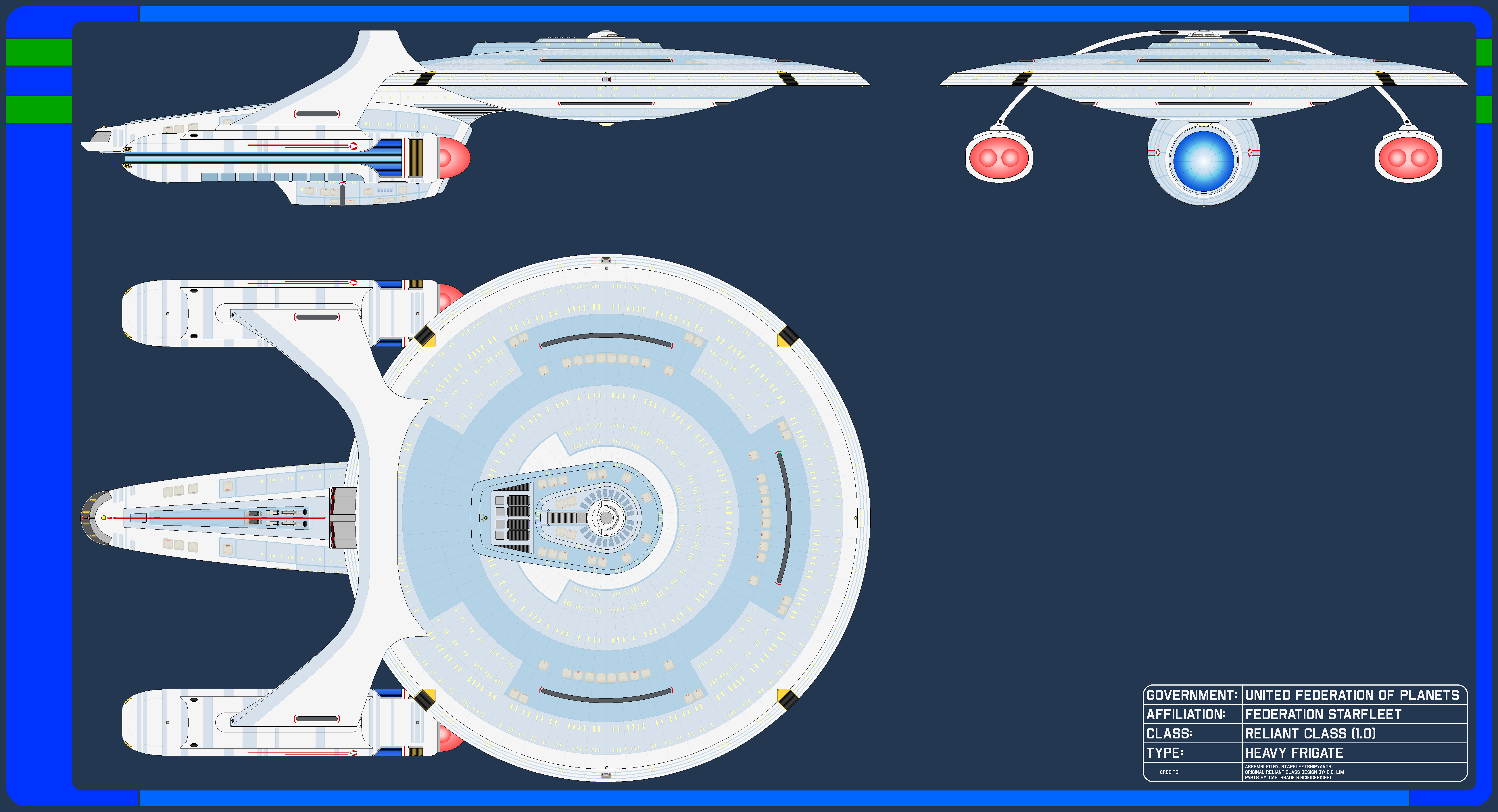 Deviantart Rialiant Heavy Frigate - Reliant Class 1.0 by StarfleetShipyards on DeviantArt