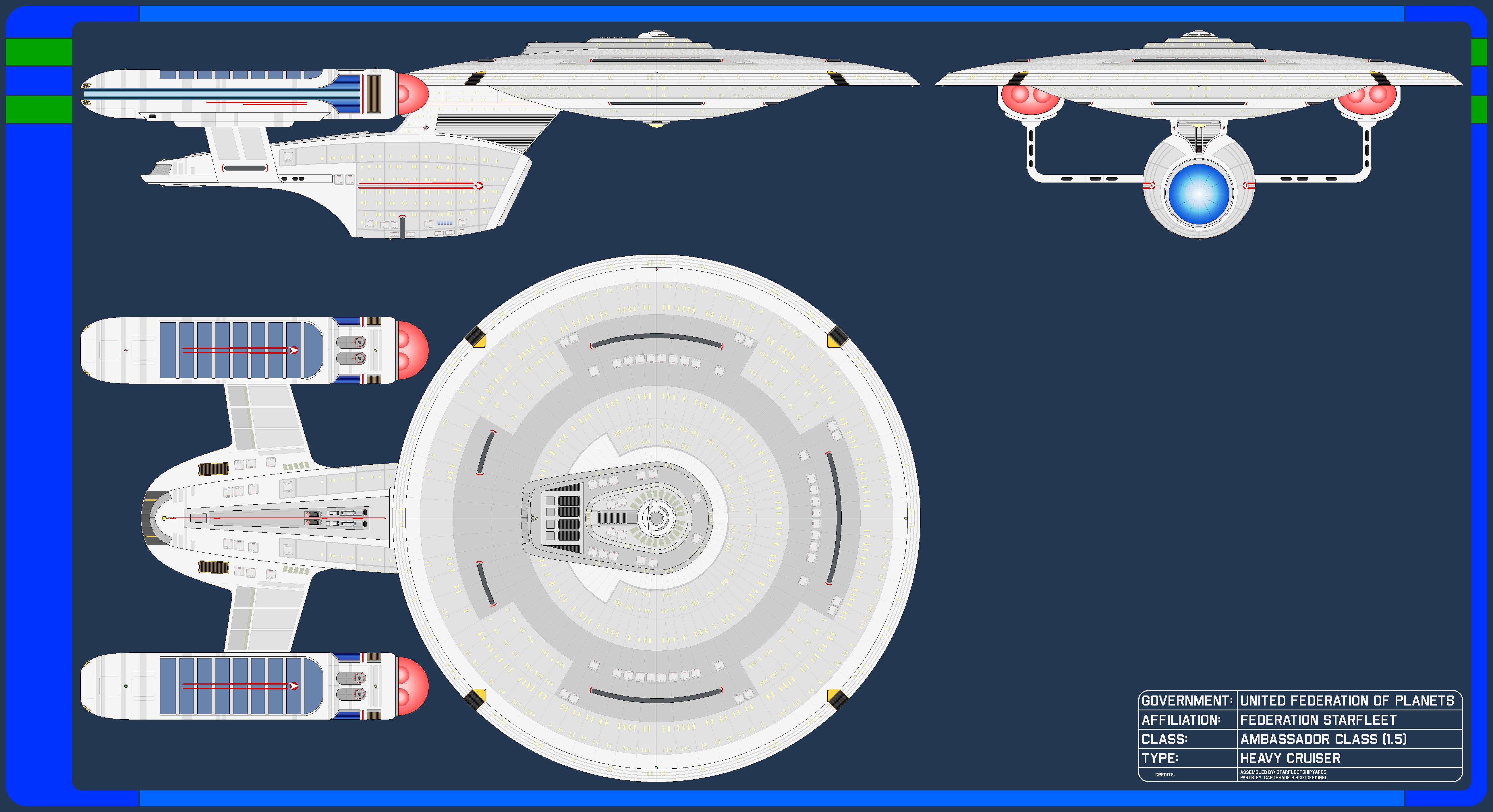 Deviantart Ambassador Class Heavy Cruiser - Ambassador Class 1.5 by StarfleetShipyards on DeviantArt