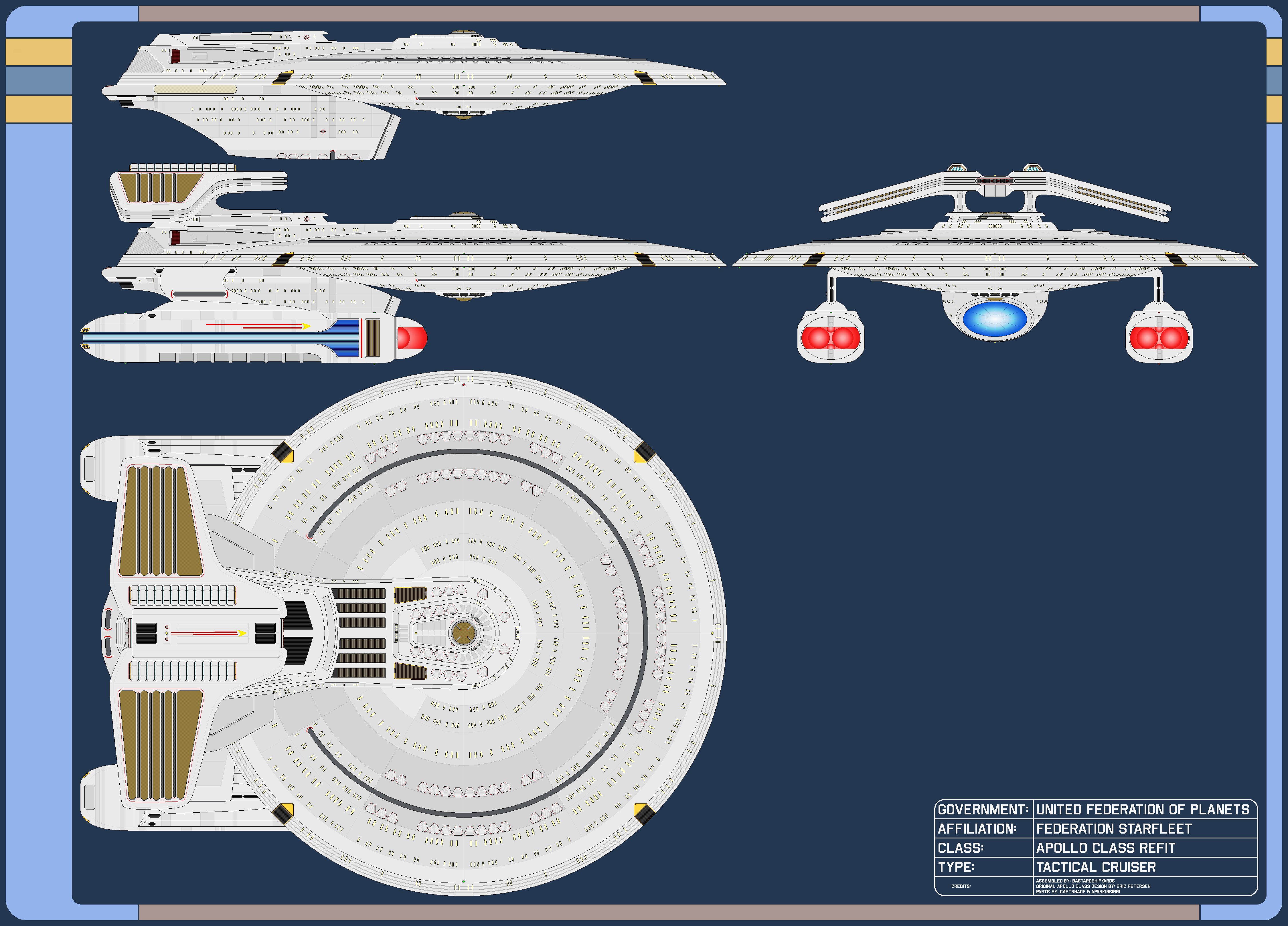 Apollo Class Tactical Cruiser - Apollo Class Refit by StarfleetShipyards on DeviantArt