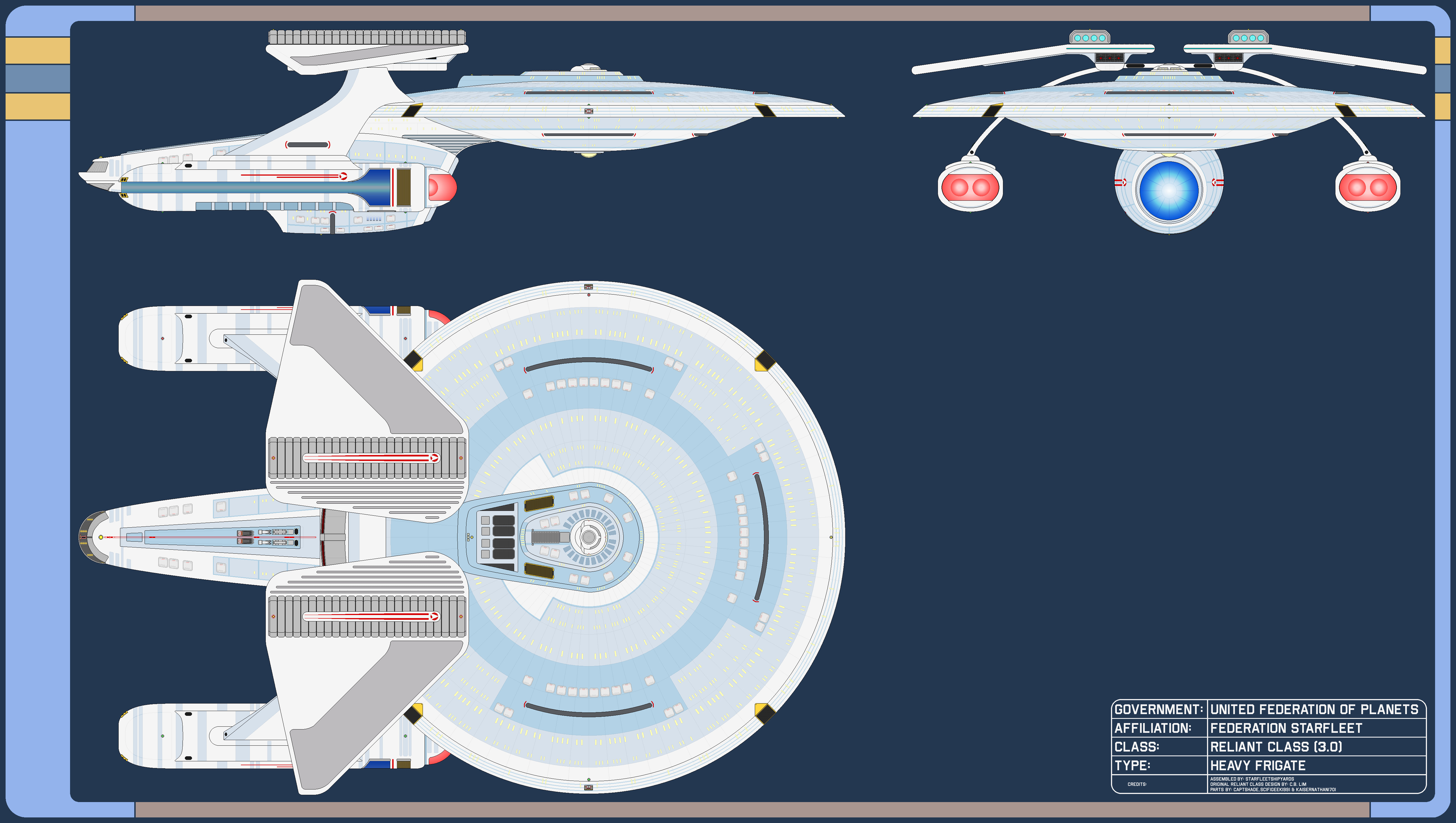 Deviantart Rialiant Heavy Frigate - Reliant Class 3.0 by StarfleetShipyards on DeviantArt