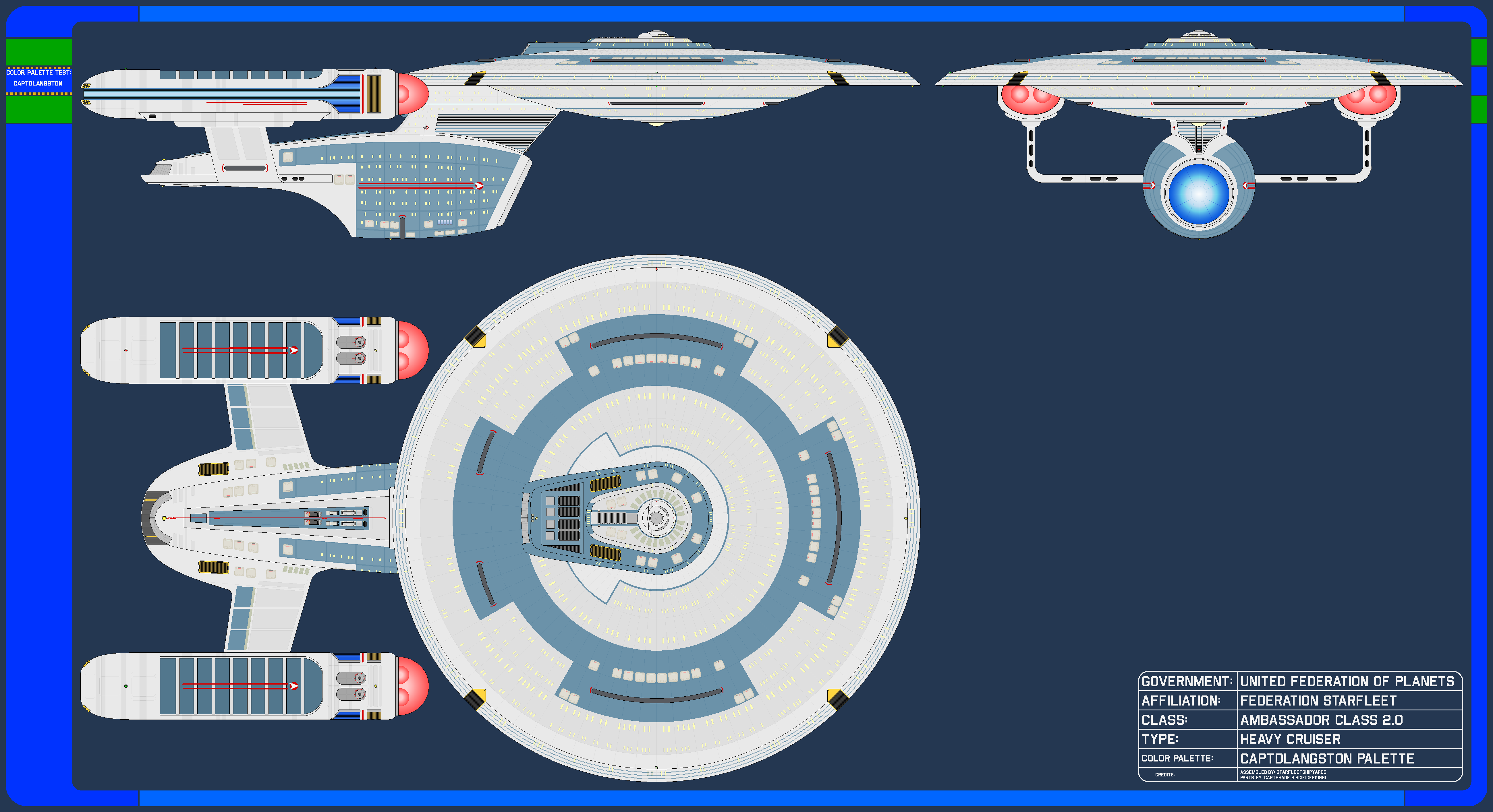 Deviantart Ambassador Class Heavy Cruiser - Ambassador Class 2.0 - Alt Color by StarfleetShipyards ...