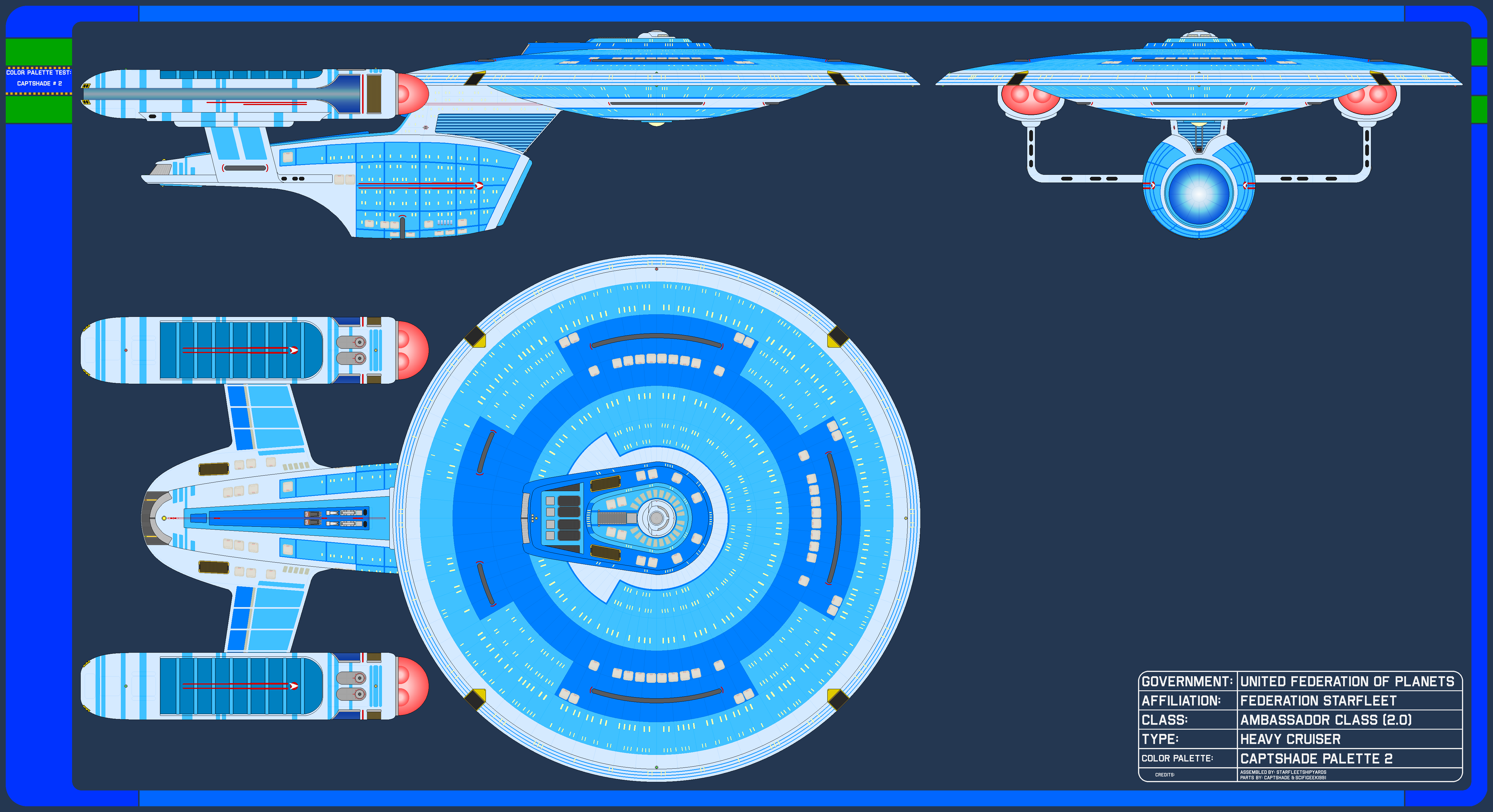 Deviantart Ambassador Class Heavy Cruiser - Ambassador Class 2.0 - Alt Color by StarfleetShipyards ...
